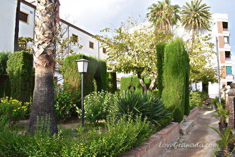 green garden next to casa palma in motril
