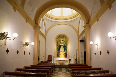interior and altar in carmen church