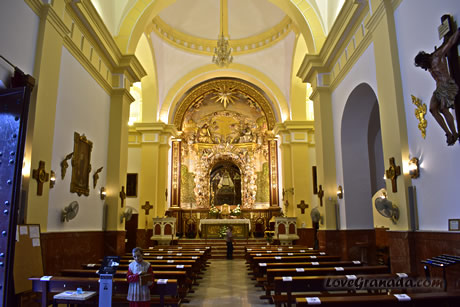 interior of the sancturay of ceñora de cabeza in motril