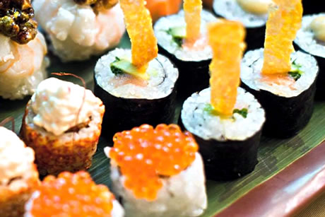 sushi selection in zarcillo restaurant