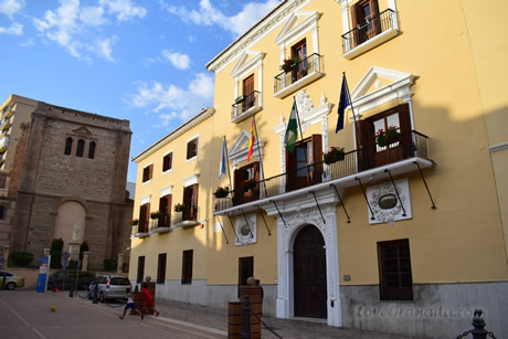 town hall of motril and the church next to it