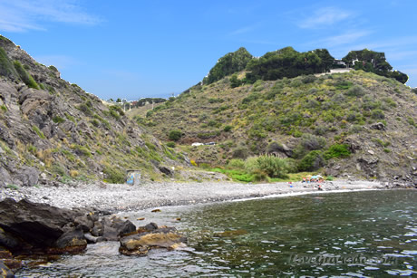 view from the sea of cambron beach in salobreña