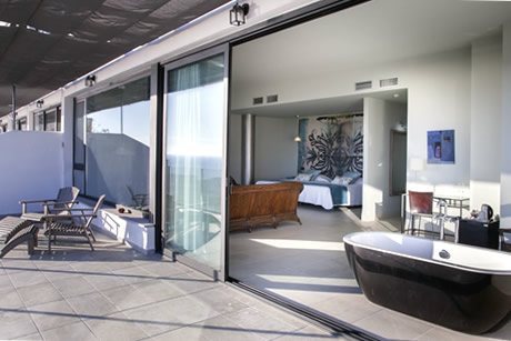 balcony and luxury suite in miba hotel