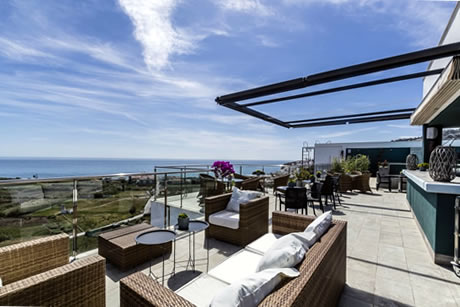 terrace with chairs in salobreña of granada