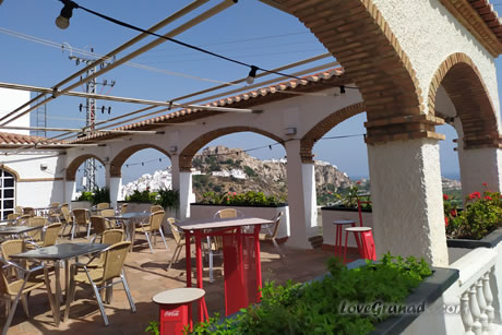terrace qith views in hotel salambina