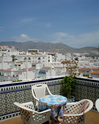 terace on the roof of the hostel of salobreña
