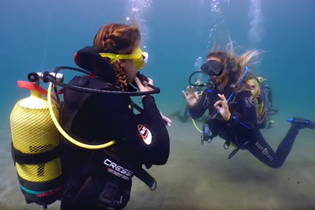 open diver course on the tropical coast of granada