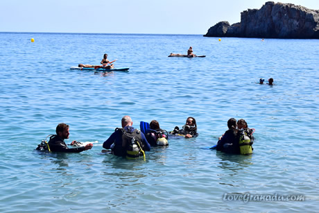 scuba diver course in the costa tropical