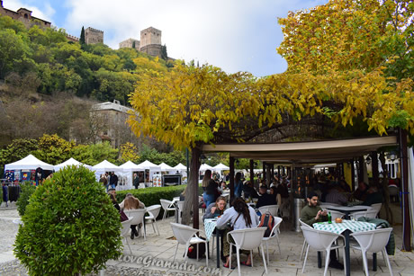 tapas bars next to the alhambra in paseo de los tristes
