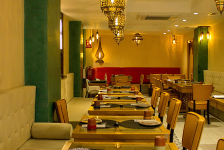 beautiful arab decorations in palacio andaluz almona restaurant