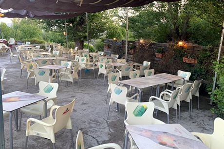 exterior terrace in the nature in prado negro restaurant