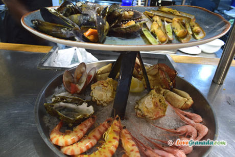 seafood selection at carmela