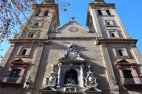 autumn façade of basilica angustias
