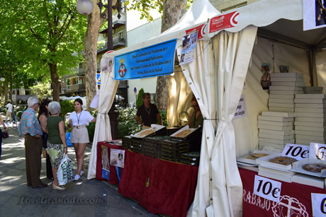 market in puerta real in honor of virgen of granada