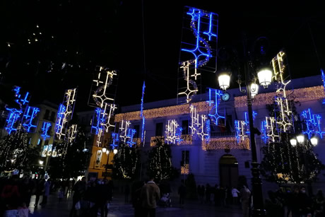 town hal at night