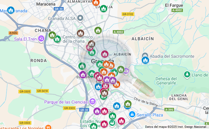 map of the nativity scenes in granada during christmas
