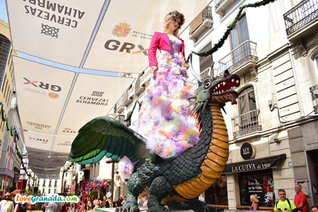 tarasca procession on a dragon