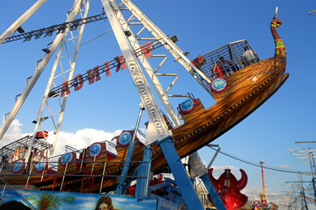 wooden ship in the granada fairground