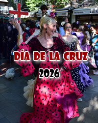 squares during dia de la cruz of granada