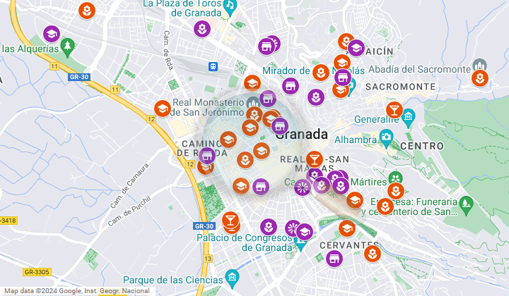 map of the crosses of granada
