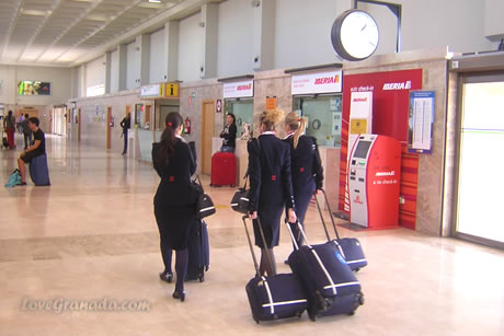 air hostess at granada airport