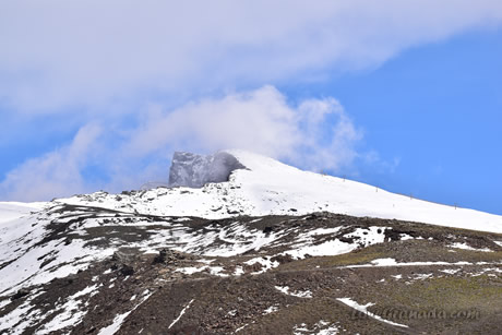 first snowfall in sierra nevada near virgen
