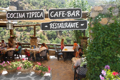 restaurant in the mountains of guejar sierra