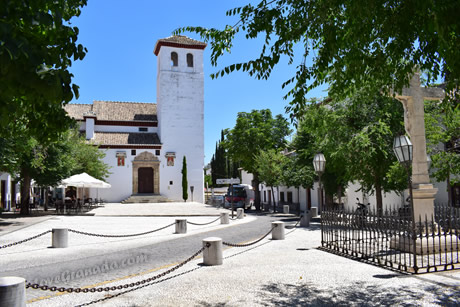 view of the church of san salvador in the albaicin