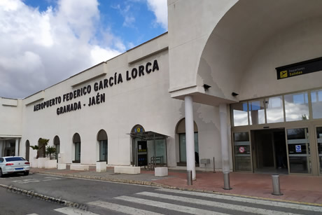 entrance to the building of the airport of granada