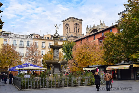 plaza bib rambla in autumn