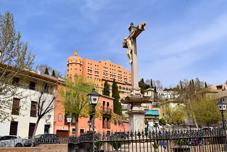 campo de principe with the christ and alhambra palace in the background