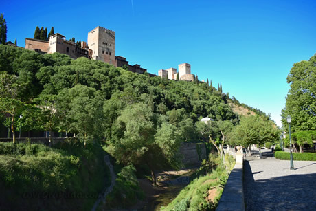 alhambra at the foot of paseo tristes