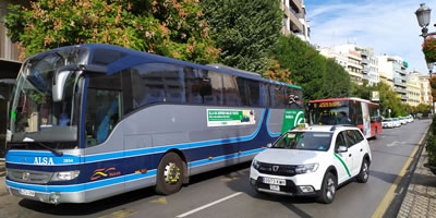 transport of granada, trains, buses, flights and taxis