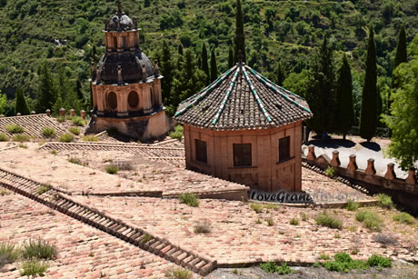 roof view of sacromonte abbey in granada