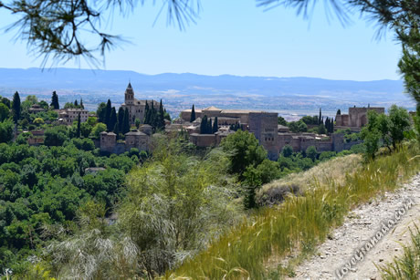 view of the alhambrafrom sacromonte abbey