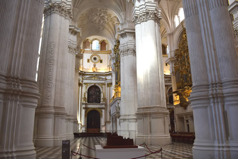 cathedral columns in granada