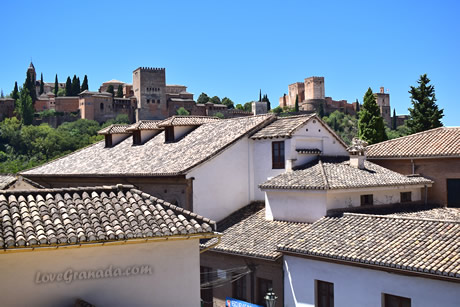 view of the alhambra from chapiz house