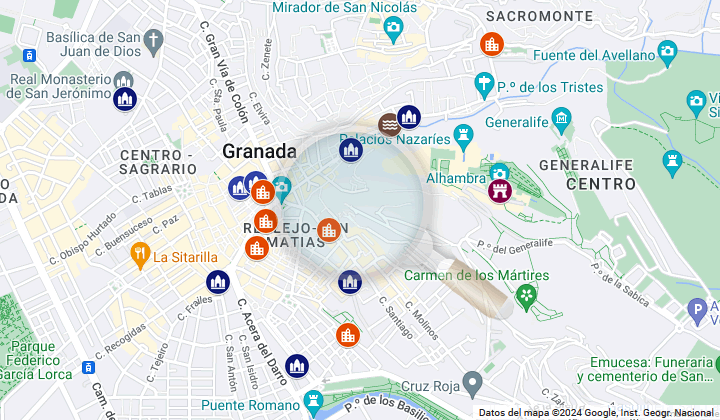 map of granada monuments