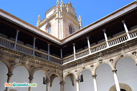 royal hospital courtyard and part of a tower