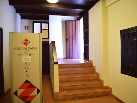 stairs to interior patio