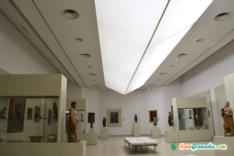 interior with paintings