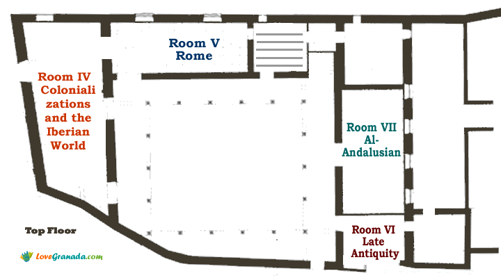 floor plan of the first floor of the museum