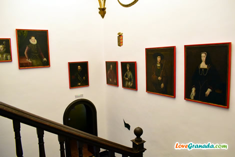 paintings on staircase