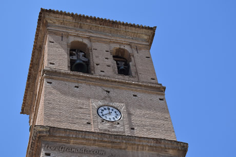 tower with bell clock in salvador church