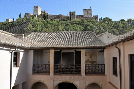 view of the alhambra from zafra house