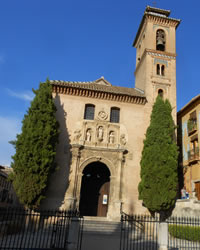 views of the santa ana church form plaza nueva