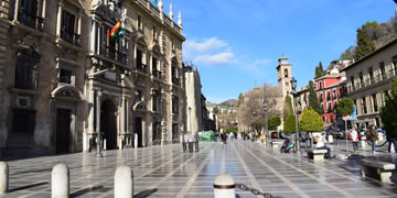 plaza nueva, old square in granada