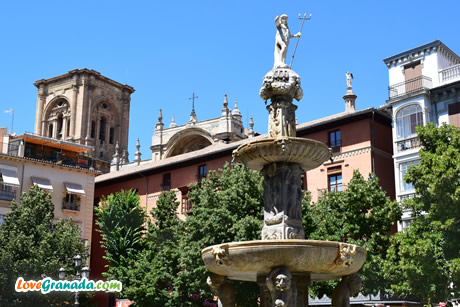 fountain and cathedral