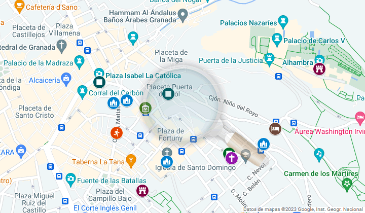 location map of realejo within the city of granada