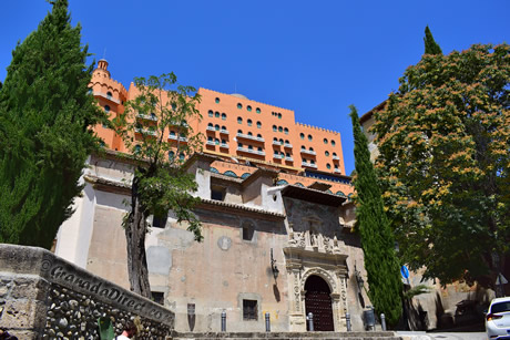 church and alhambra palace from realejo